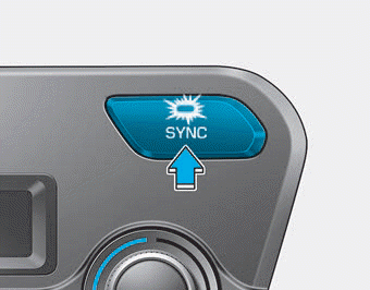 Hyundai Ioniq. Sync button