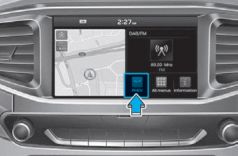 Hyundai Ioniq. AVN Screen (Plug-in hybrid vehicle)