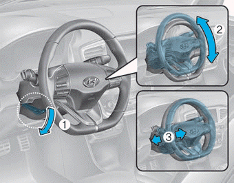 Hyundai Ioniq. Tilt Steering / Telescope Steering