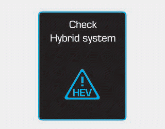 Hyundai Ioniq. Check Hybrid system, Check Hybrid system. Turn engine Off