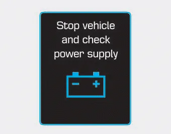 Hyundai Ioniq. Check Hybrid system. Do not start engine, Stop vehicle and check power supply