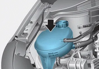 Hyundai Ioniq. Checking the Coolant Level