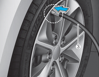 Hyundai Ioniq. Checking the tire inflation pressure