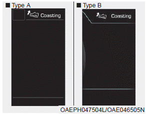 Hyundai Ioniq. Coasting Guide (Plug-in hybrid vehicle)