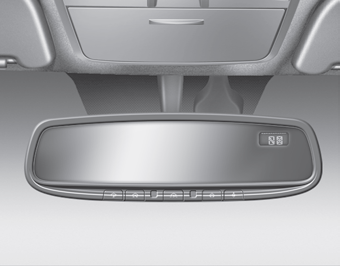 Hyundai Ioniq. Electric chromic mirror (ECM) with compass and HomeLink® system (for Canada)