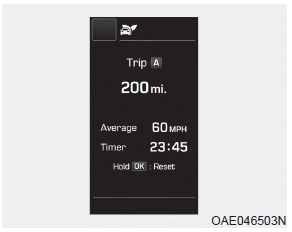 Hyundai Ioniq. LCD Display Modes (for cluster type A)