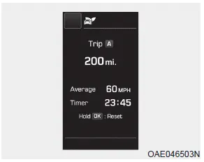 Hyundai Ioniq. LCD Display Modes (for cluster type A)