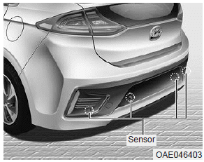 Hyundai Ioniq. Parking Distance Warning (Reverse) System