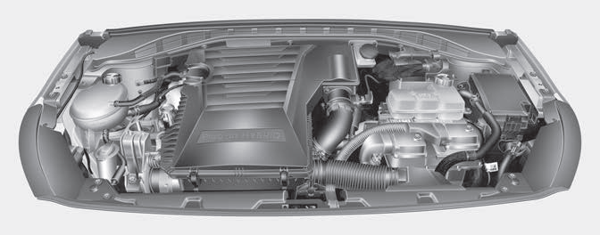 Hyundai Ioniq. Plug-in Hybrid Vehicle Engine Compartment