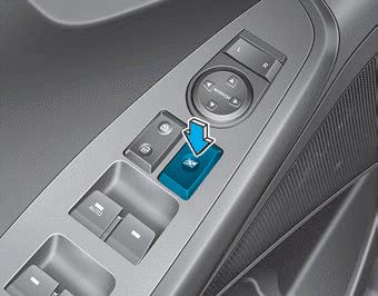 Hyundai Ioniq. Power window lock switch