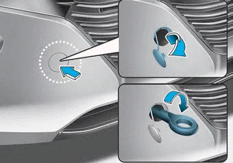 Hyundai Ioniq. Removable Towing Hook