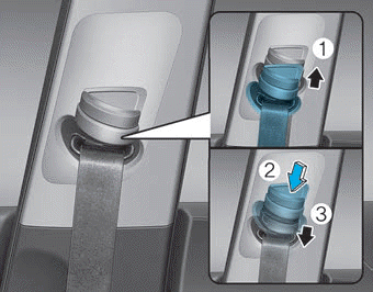 Hyundai Ioniq. Seat Belt-Driver's 3-point system with emergency locking retractor