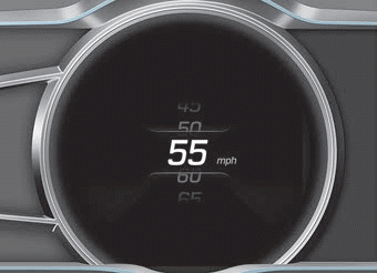 Hyundai Ioniq. Speedometer, Tachometer