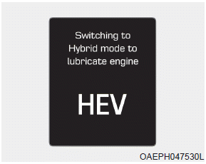 Hyundai Ioniq. engine, Exit SPORT mode to switch to EV (Plug-in hybrid vehicle)