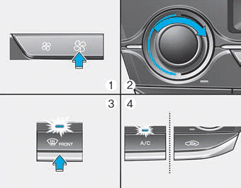 Hyundai Ioniq. To Defrost Outside Windshield, Defogging Logic