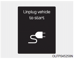 Hyundai Ioniq. Unplug vehicle to start, Remaining time (Plug-in hybrid vehicle)