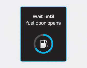 Hyundai Ioniq. Wait until fuel door opens, Check fuel door (Plug-in hybrid vehicle)